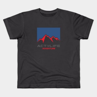 Activlife Adventure With Red Mountains and Blue Sky Kids T-Shirt